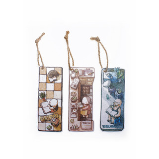 Bộ 3 sách bookmark - thẻ đánh dấu sách gia đình lan tỏa niềm vui đọc sách - bes