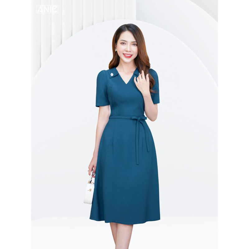 ANIE-Đầm Xanh Thắt Dây Blue - AN2110