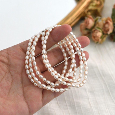 Vòng Tay Ngọc Trai Gạo Nhí 3ly Lõi Thun Lụa Co Giãn - Ngọc Trai Trường Thịnh
