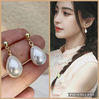    DAISYN   N973 Bông tai mạ vàng 18k nữ ngọc nhân tạo giọt nước phụ kiện trang sức nhỏ xinh xắn 