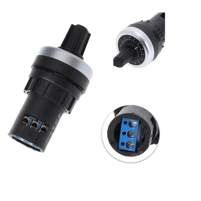 Biến trở LA42DWQ phi 22mm lắp tủ điện, chiết áp 2K, 5K, 10K, 50K, 500K dùng trong biến tần điều khiển động cơ