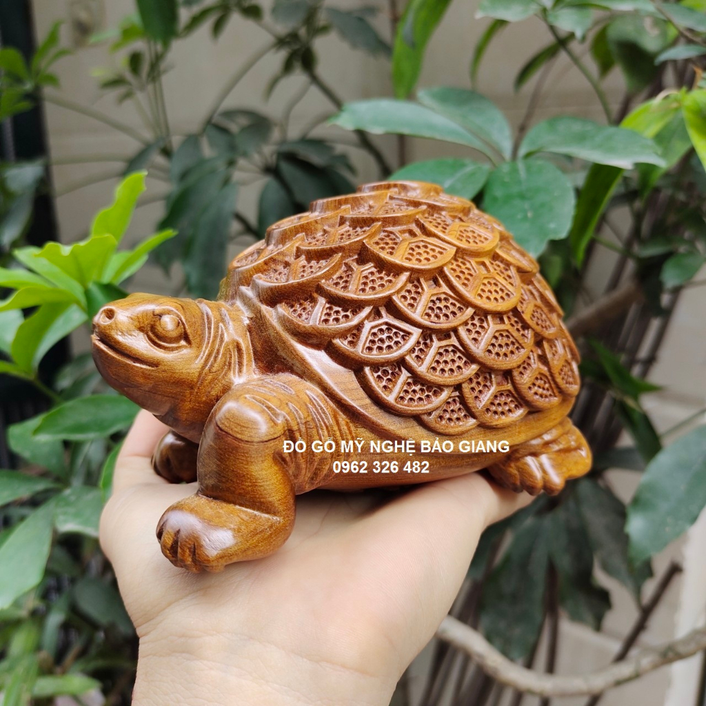 Tượng con rùa tài lộc gỗ bách thơm