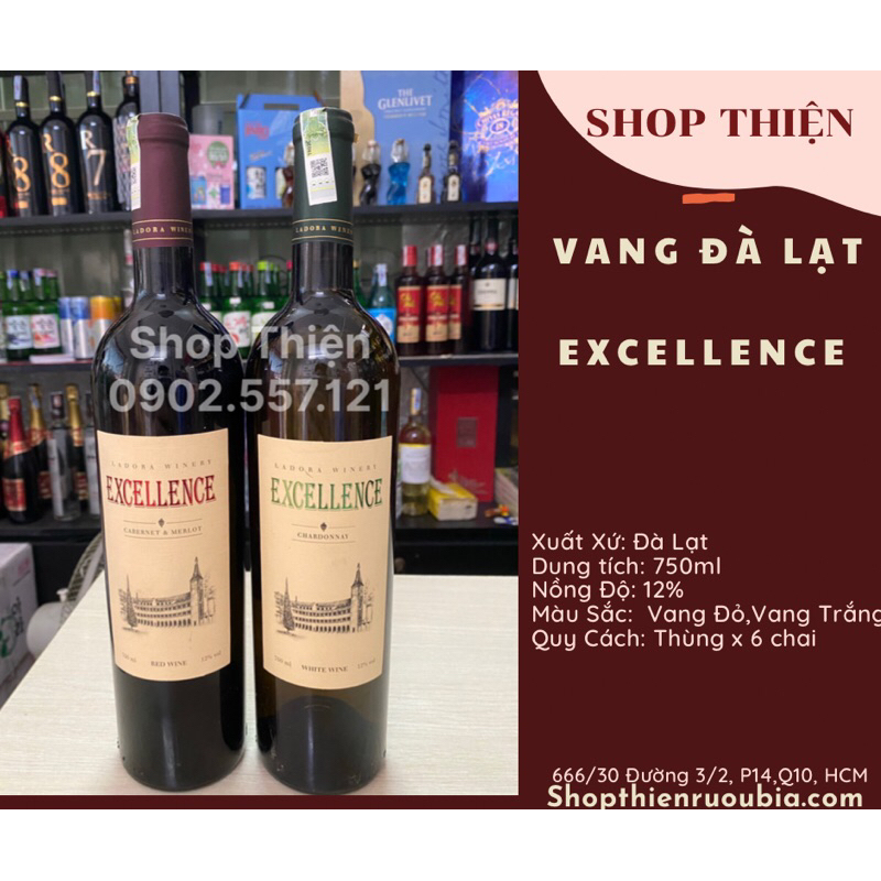 [Chính hãng] Vang Đà Lạt Excellence 12 750ml