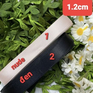 Ruy băng lụa satin 2 mặt, size 1.2cm đến 1.5cm (dây 5 mét)