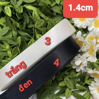 Ruy băng lụa satin 2 mặt, size 1.2cm đến 1.5cm (dây 5 mét)