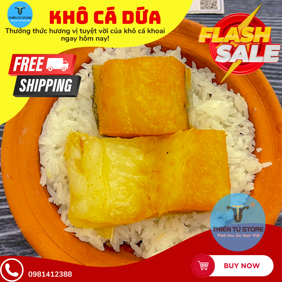 Khô cá dứa cần giờ loại đặc biệt thơm ngon hấp dẫn nhiều dinh dưỡng cho sức khỏe Thiên tú store