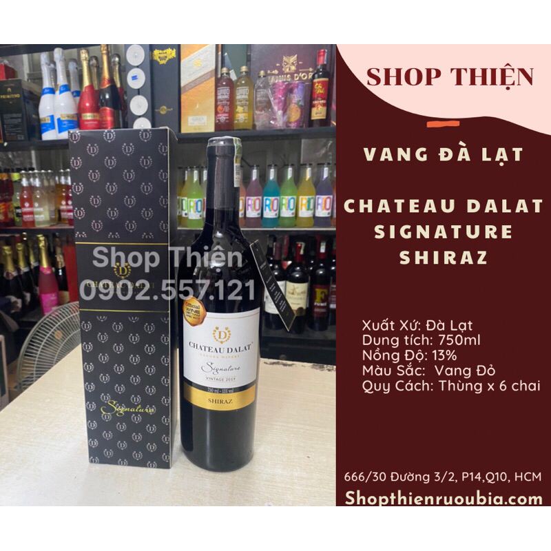Vang đỏ đà lạt Chateau Dalat SIGNATURE 13 750ml