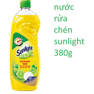 Chai Nước rửa chén Sunlight 380ml hương chanh Siêu Sạch