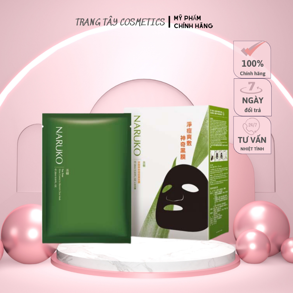Mặt nạ kiểm soát dầu và mụn trà tràm (hộp 8 miếng)