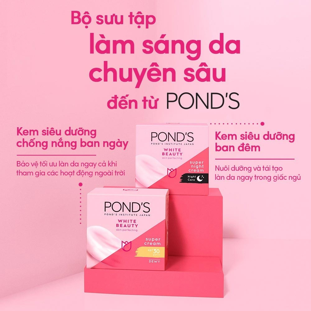 Combo 2 hộp Kem POND'S Dưỡng Trắng Da Ngày Và Đêm 50g