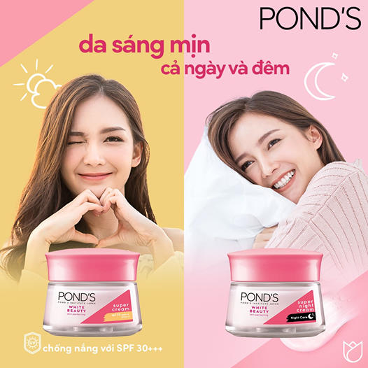Combo 2 hộp Kem POND'S Dưỡng Trắng Da Ngày Và Đêm 50g
