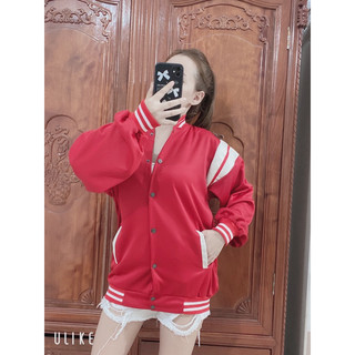 áo khoác bomber viền vai da