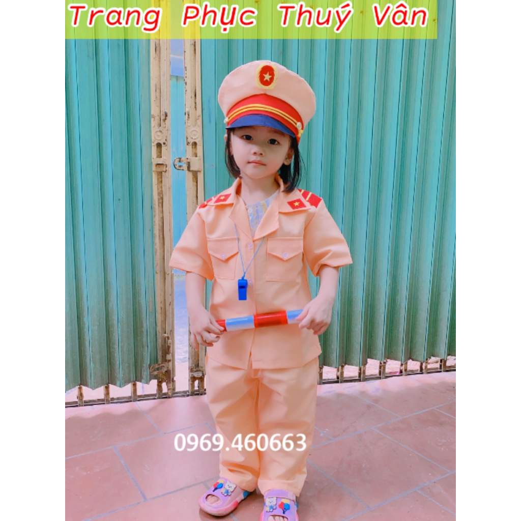 🍄 Lẻ Mũ Công An Cho Bé. Mũ Nón Cảnh Sát Giao Thông Trẻ Em