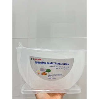 Tô nhúng bánh tráng 3 ngăn loại lớn rộng dày chắc chắn tiện dụng