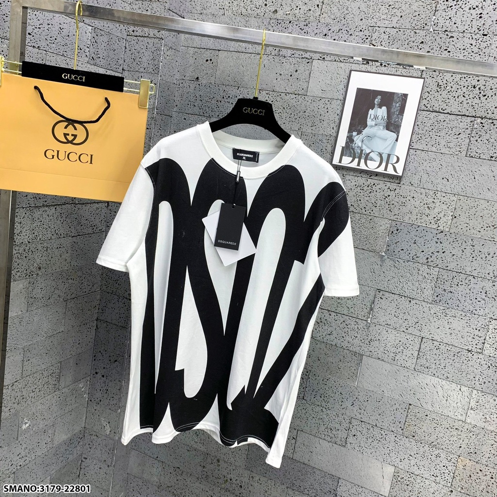 Áo Phông Nam Nữ DSQ2 Chữ To - Áo Thun Nam Nữ DSQ Siêu Đẹp, form rộng