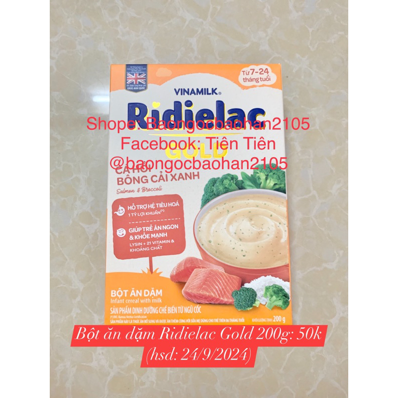 Bột ăn dặm Ridielac Gold 200g (hsd: 24/9/2024)