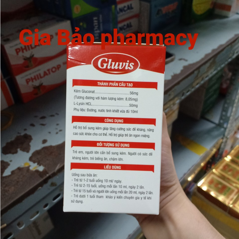 Siro Gluvis hộp 20 ống bồi bổ sức khỏe cho bé yêu