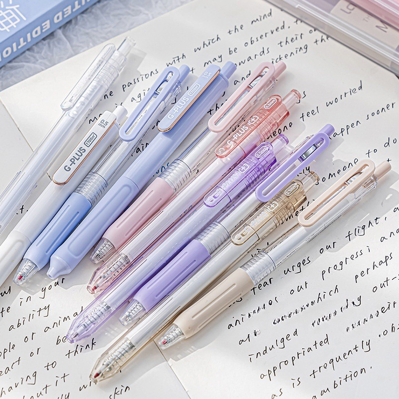 Set 5 Bút Bi Gel Mực Đen Languo Màu Pastel Phiên Bản Giới Hạn 2023