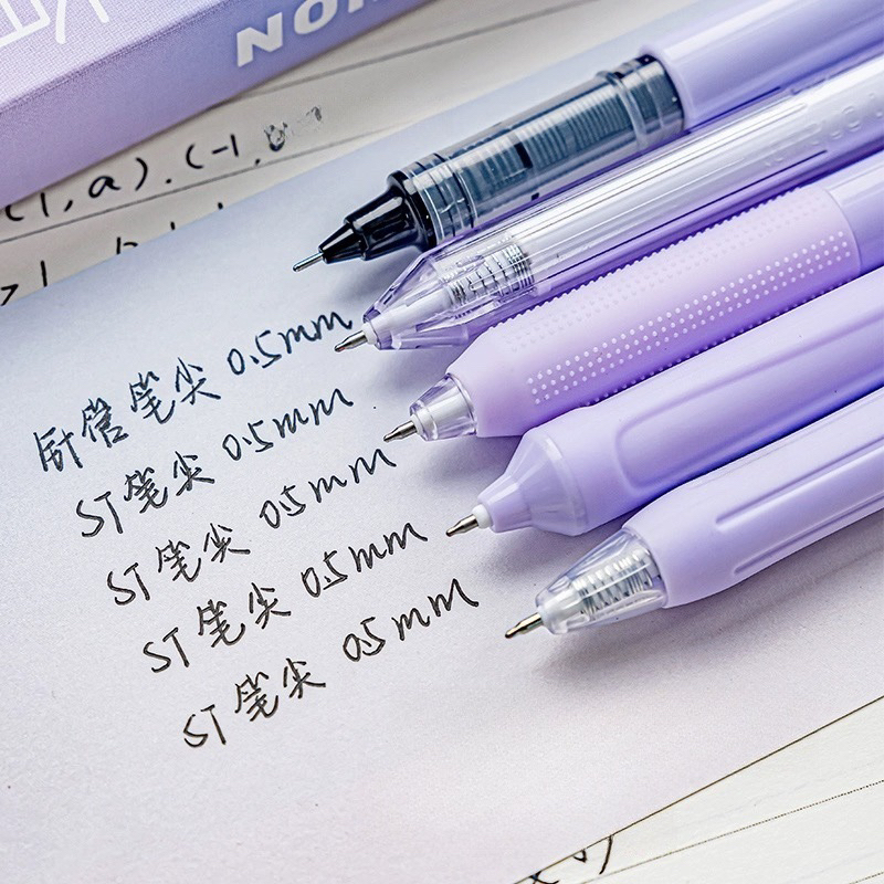 Set 5 Bút Bi Gel Mực Đen Languo Màu Pastel Phiên Bản Giới Hạn 2023