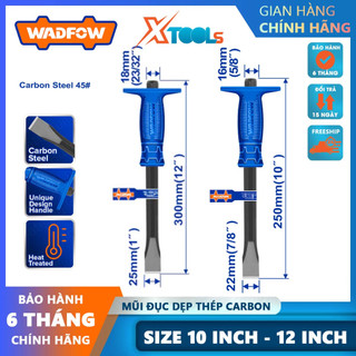 Mũi đục dẹp WADFOW Mũi đục 22mm, 25mm thép carbon siêu cứng, đục tường, sắt, gỗ, bê tông