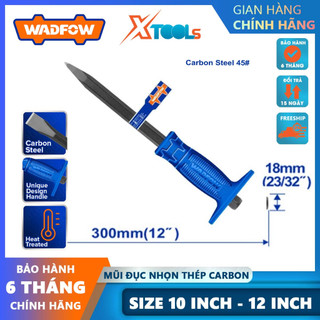 Mũi đục nhọn WADFOW Mũi đục 4mm thép carbon siêu cứng, đục tường, sắt, gỗ, bê tông