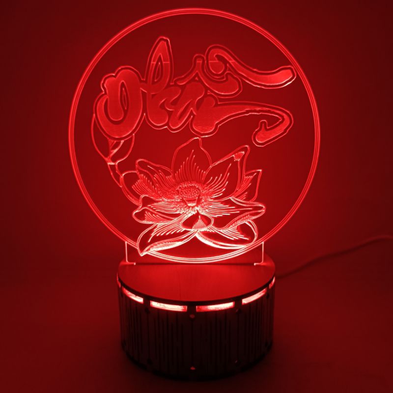 Đèn 3D Led - Tâm Hoa Sen