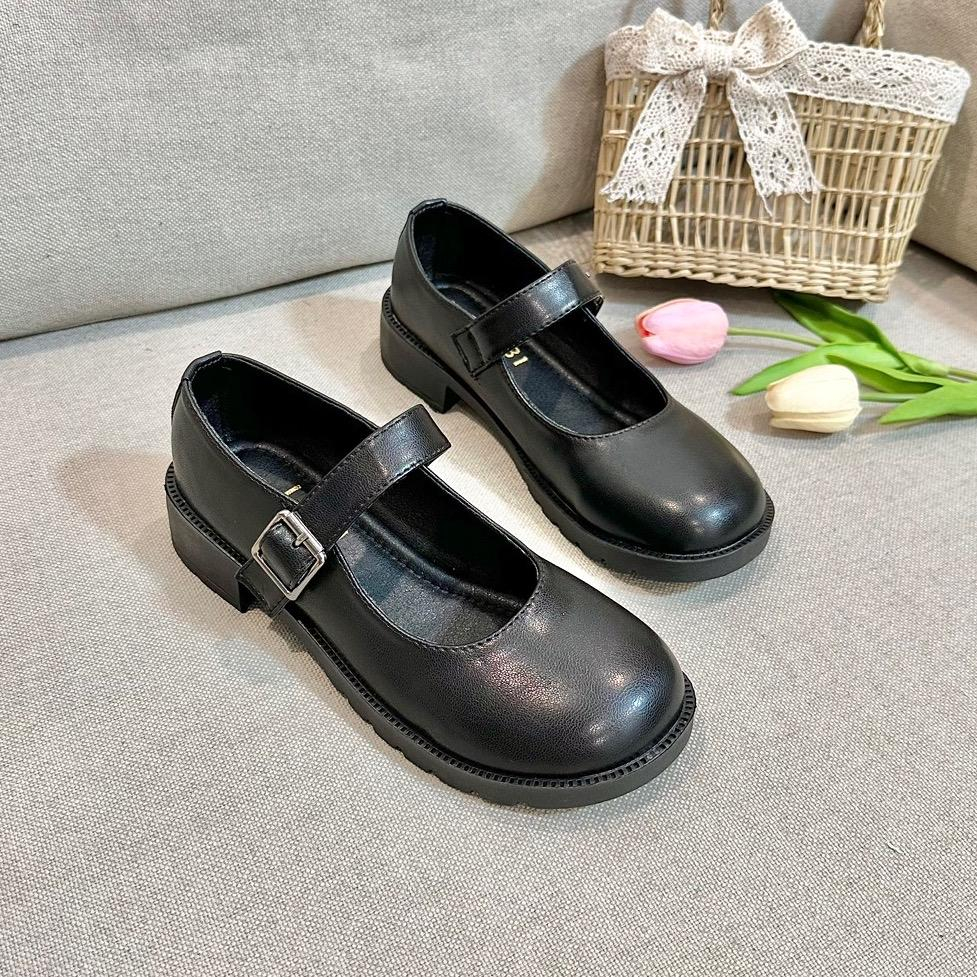 Giày búp bê quai dán đế cao 4cm