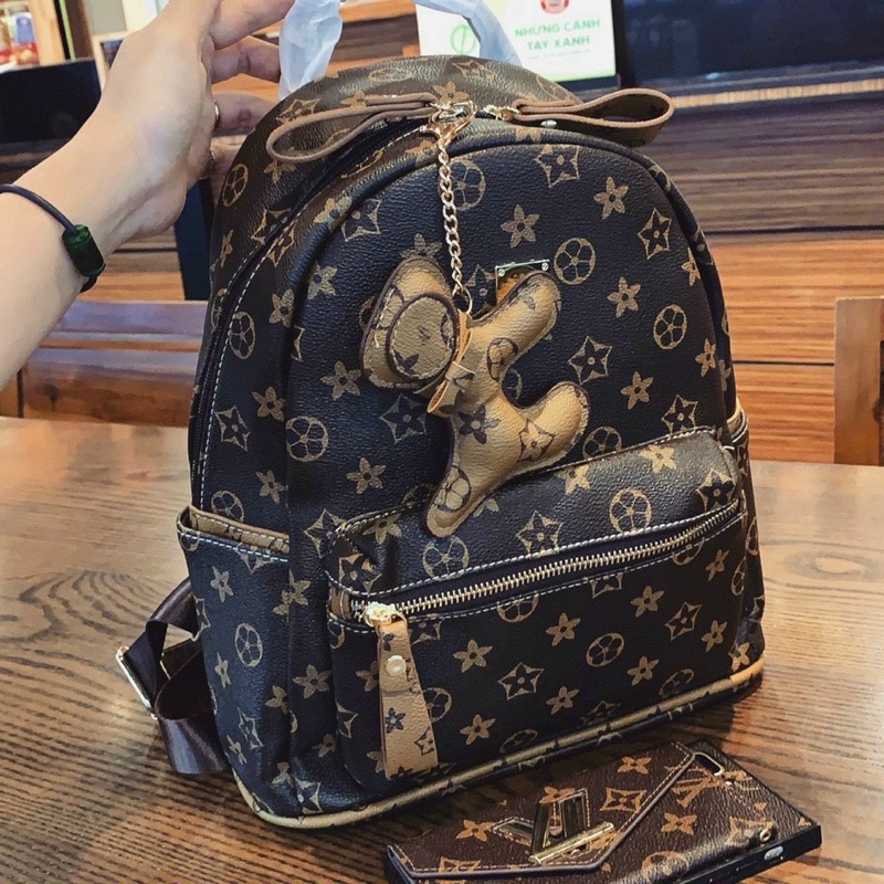 Balo đi học, đi chơi đựng được sách vở size 32 kèm móc treo cún