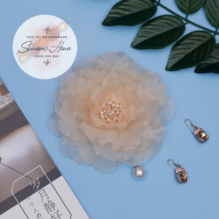 Hoa cài áo handmade - Hoa Trà các màu