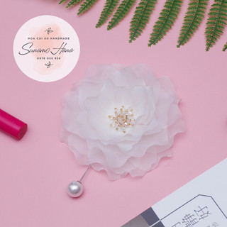 Hoa cài áo handmade - Hoa Trà các màu