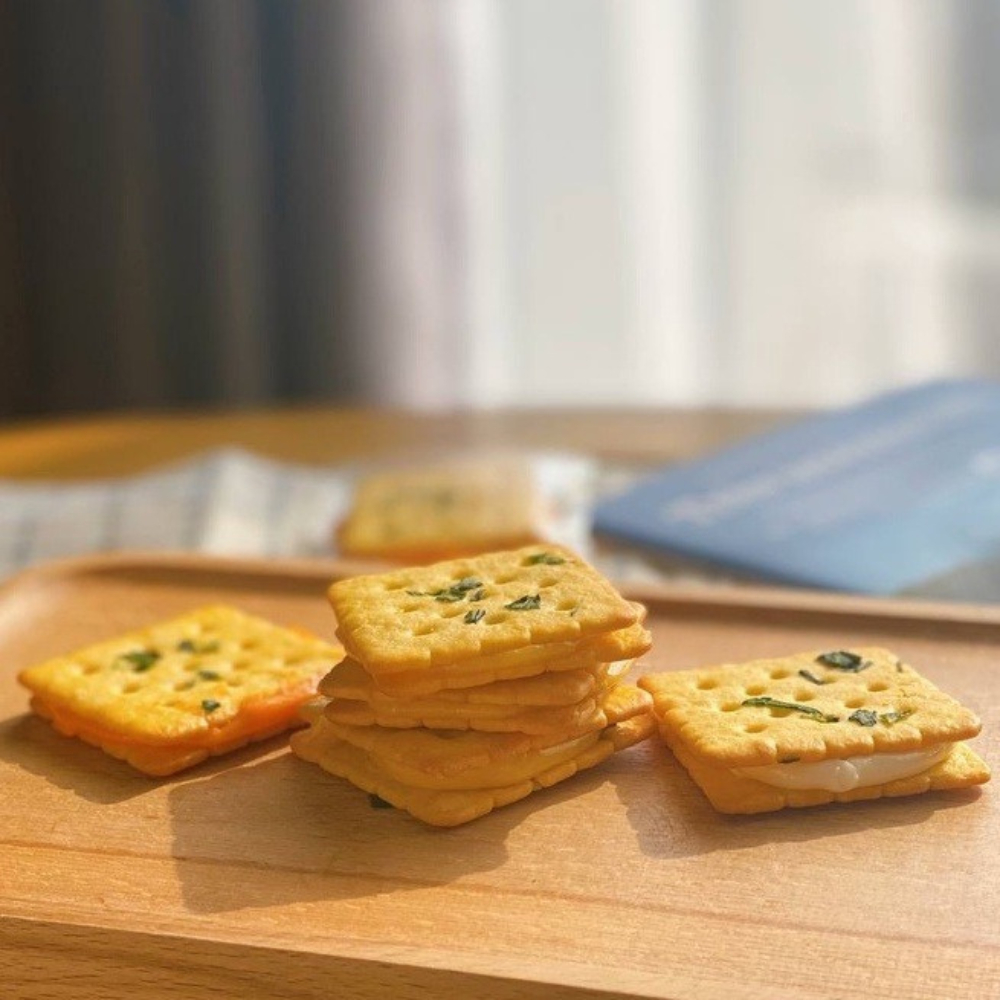 Bánh hành phô mai kéo sợi Mamfa ngọt từ đường ăn kiêng không gây béo ăn vặt healthy