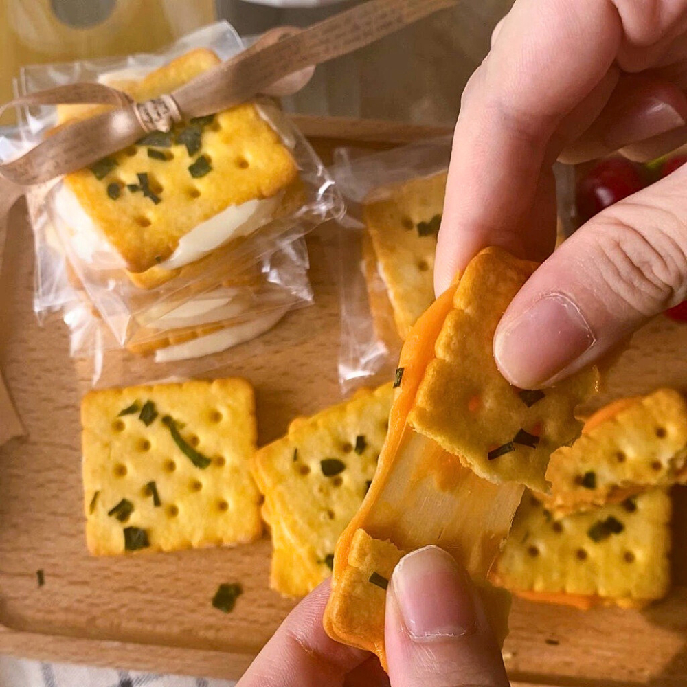 Bánh hành phô mai kéo sợi Mamfa ngọt từ đường ăn kiêng không gây béo ăn vặt healthy