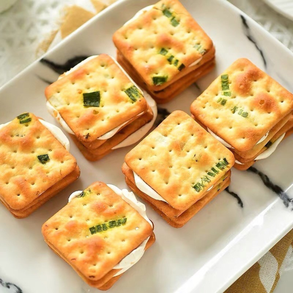 Bánh hành phô mai kéo sợi Mamfa ngọt từ đường ăn kiêng không gây béo ăn vặt healthy