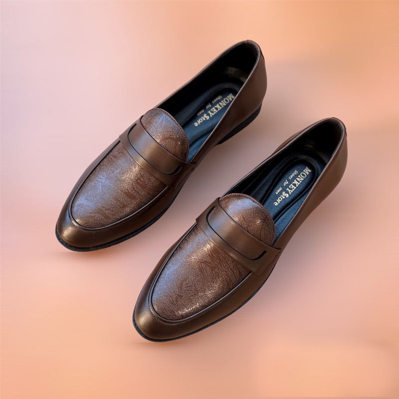 Giày tây nam công sở, giày da nam dập vân thiết kế - Mã MK13