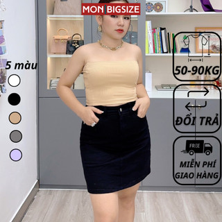 Áo thun bigsize nữ kiểu ống dự tiệc đi chơi chất thun MON big size 50 - 90kg