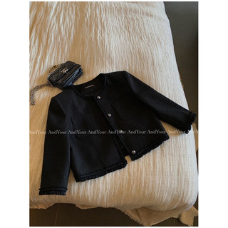 Áo dạ tweed cổ tròn basic thu đông Pusumede - AK008