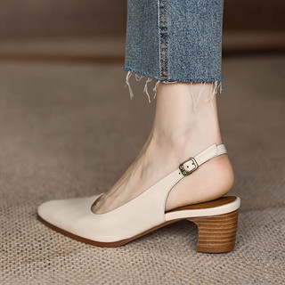 Size Station - Giày Slingback da siêu mềm basic 4.5cm 450020