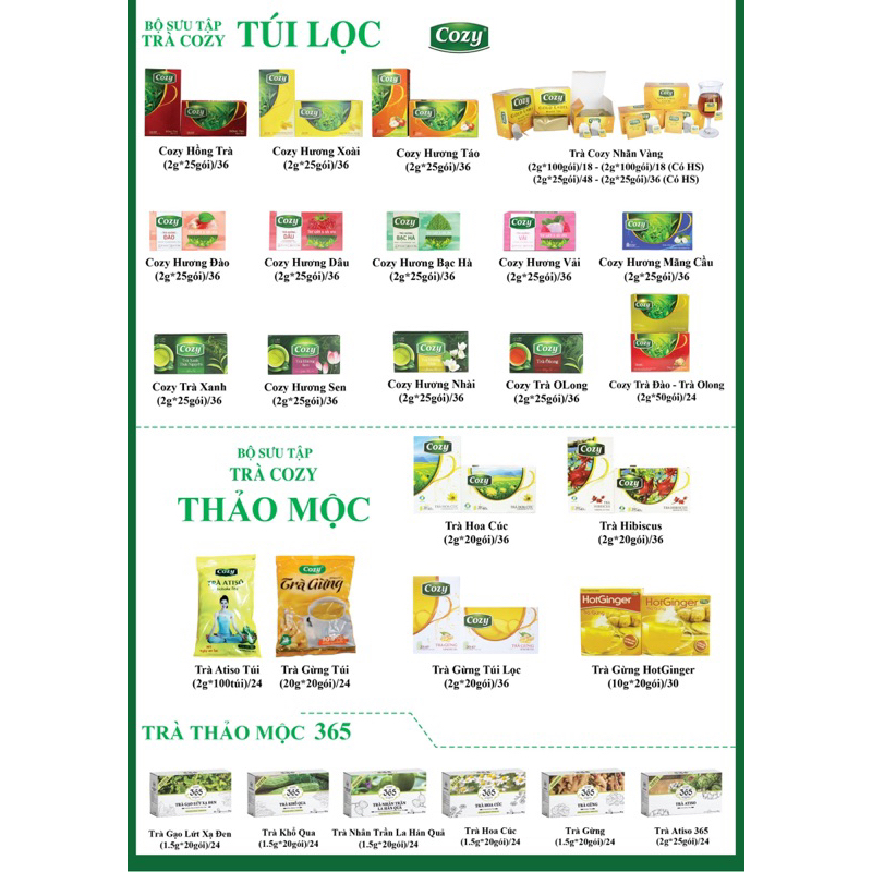 Trà Chanh Hòa Tan Cozy 16 Tép*15gr