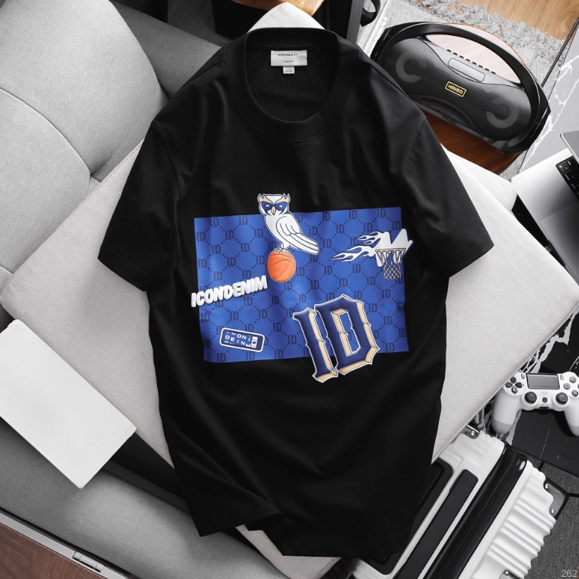 Áo thun nam ICONDENIM Basketball Combines chất Cotton dày dặn thoáng mát - ATID0262