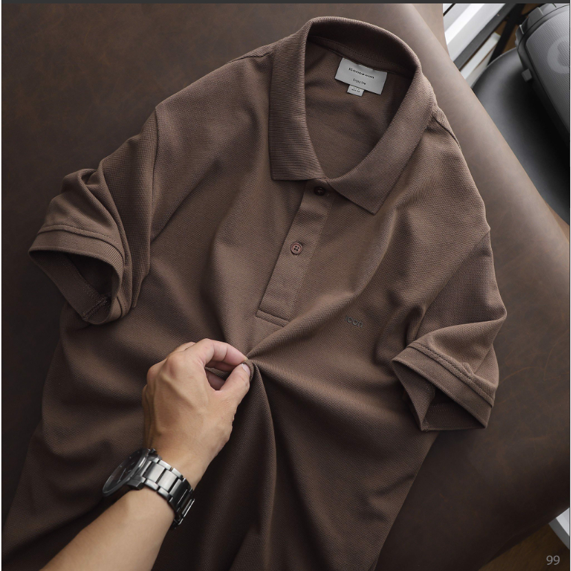 Áo thun nam Polo Basic ICDN Printed Form Slim chất Cotton mềm mịn co giãn 2 chiều - PLID0099