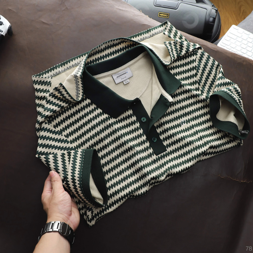Áo thun nam Polo ICONDENIM Pattern chất cá sấu dày dặn hạn chế nhăn co giãn tốt - PLID0078