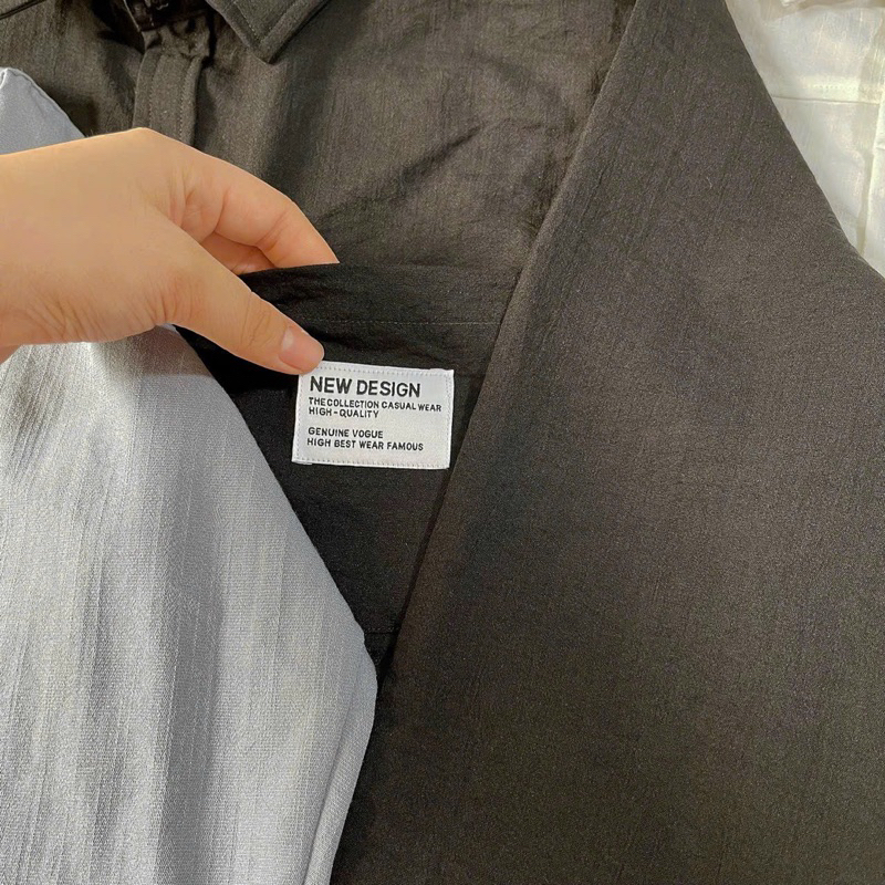 Áo Sơ Mi Nam Vải Đũi Tay Dài PHỐI TÚI HOẠ TIẾT SMTD