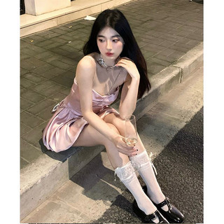 đầm lụa nhún xoè bồng bềnh
