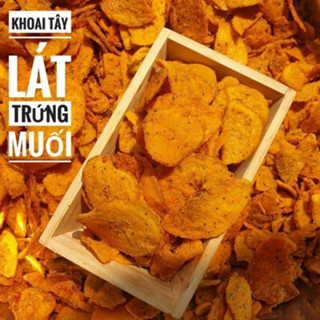 Snack khoai tây lát trứng muối (có video)