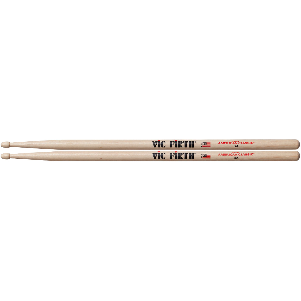 Bộ dùi trống, Drumsticks - Vic Firth 5A American Classic, Lastest version  - Gỗ Hickory - Màu gỗ tự nhiên