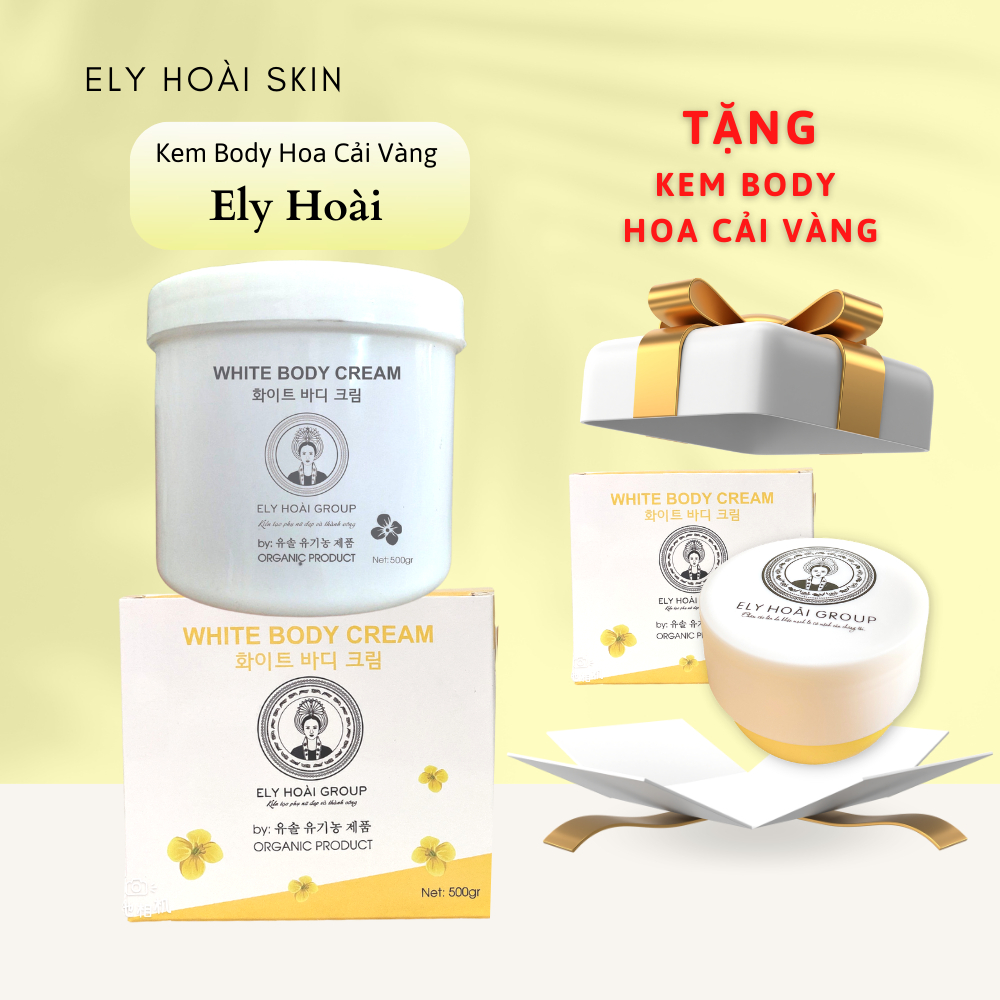 Kem Body Phân Tử Nước - Dưỡng Trắng Da Hoa Cải Vàng, Trắng Da. Mờ Thâm Sạm Nám, Đều Màu Da
