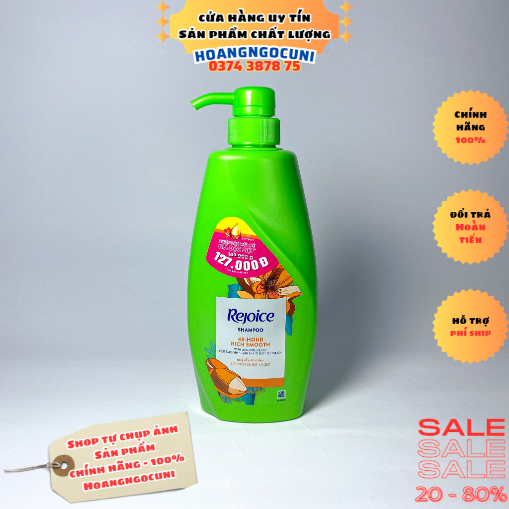Dầu gội Rejoice 630ml, 900ml siêu mềm mượt 48 giờ chính hãng cao cấp freeship 1k