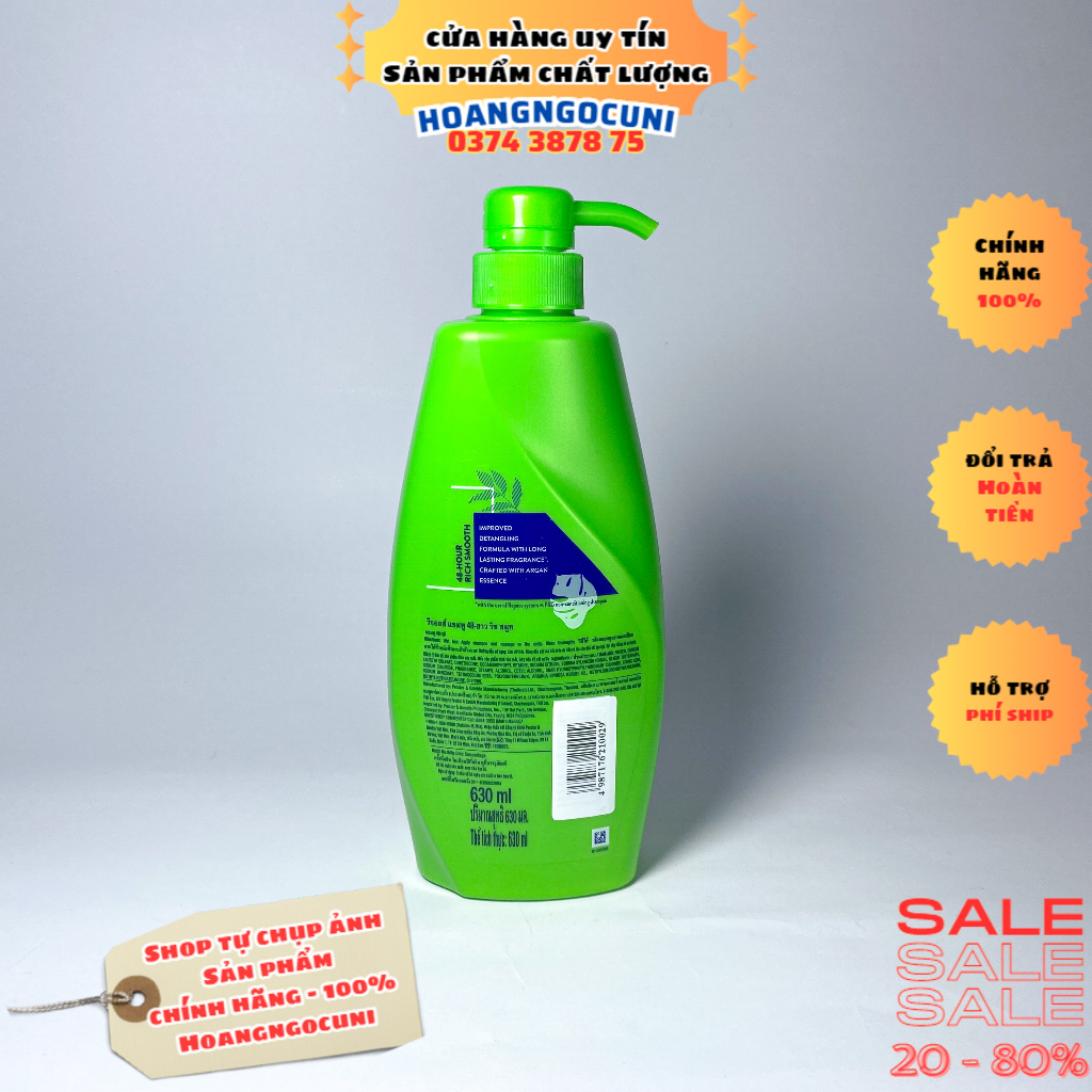 Dầu gội Rejoice 630ml, 900ml siêu mềm mượt 48 giờ chính hãng cao cấp freeship 1k