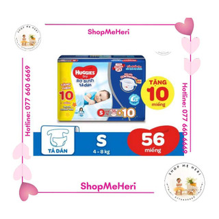 Tã/Bỉm Dán Sơ Sinh Huggies S54 (5Kg – 8Kg) Tặng kèm 8 miếng