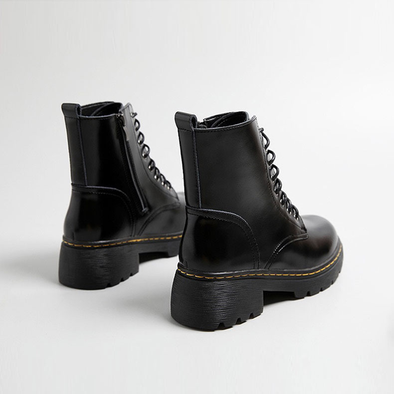 Giày cao cổ Dr Combat Boots 4.5 - Giày da nữ vintage Li retro